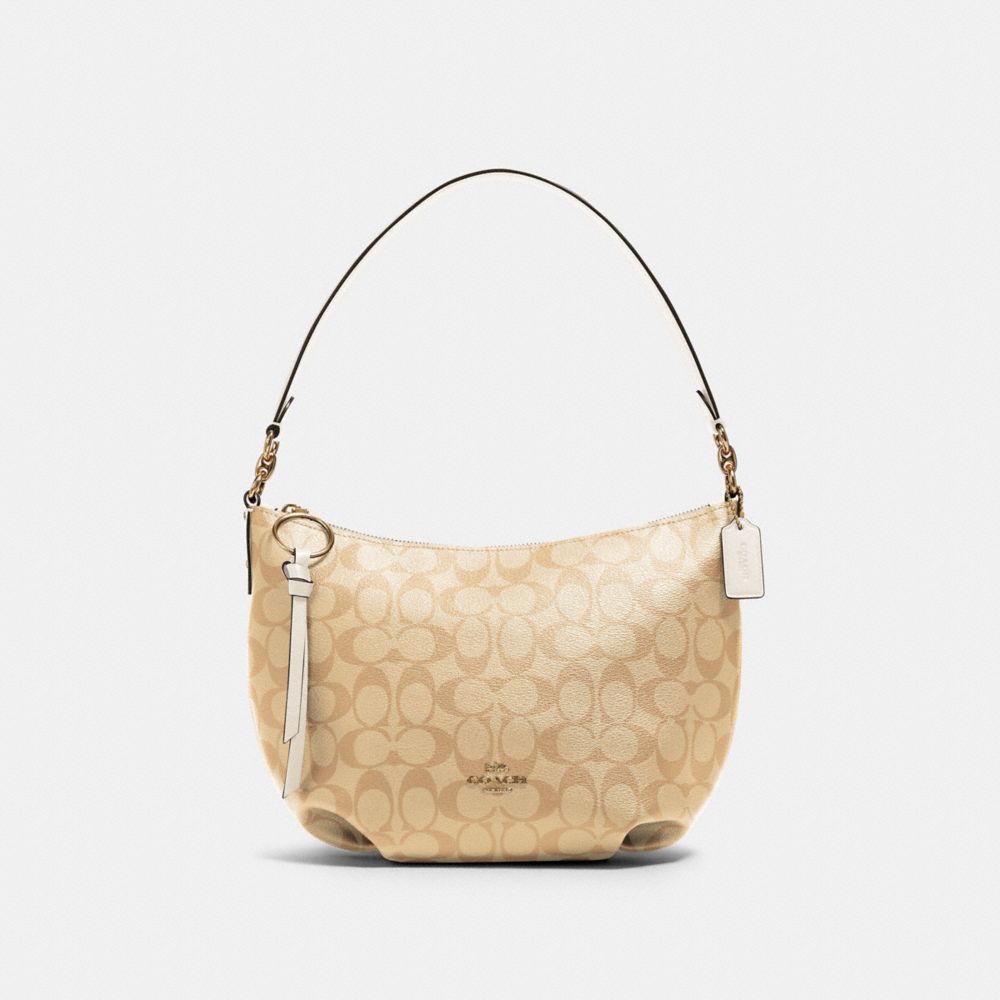 COACH 90738 SMALL SKYLAR HOBO IN SIGNATURE CANVAS IM/LIGHT KHAKI CHALK