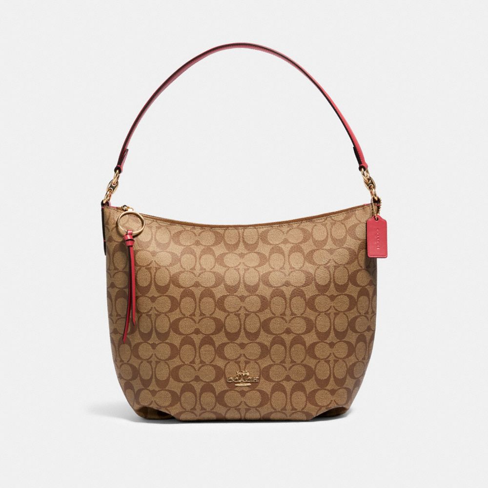 COACH 90838 SKYLAR HOBO IN SIGNATURE CANVAS IM/KHAKI POPPY