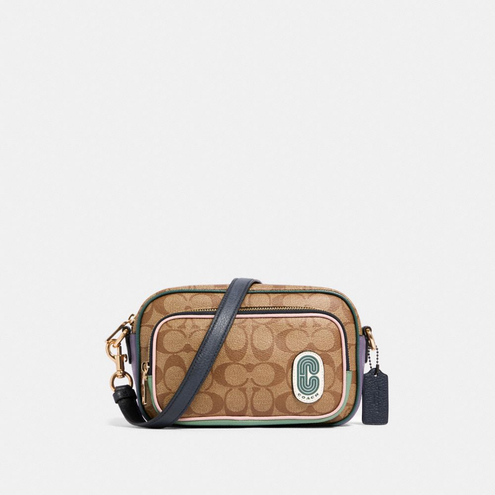 COACH 91009 Court Crossbody In Signature Nylon IM/KHAKI MULTI