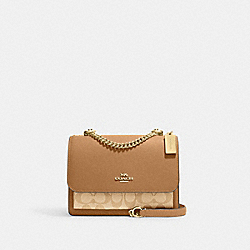 COACH 91019 Klare Crossbody In Signature Canvas GOLD/LT KHAKI/LT SADDLE