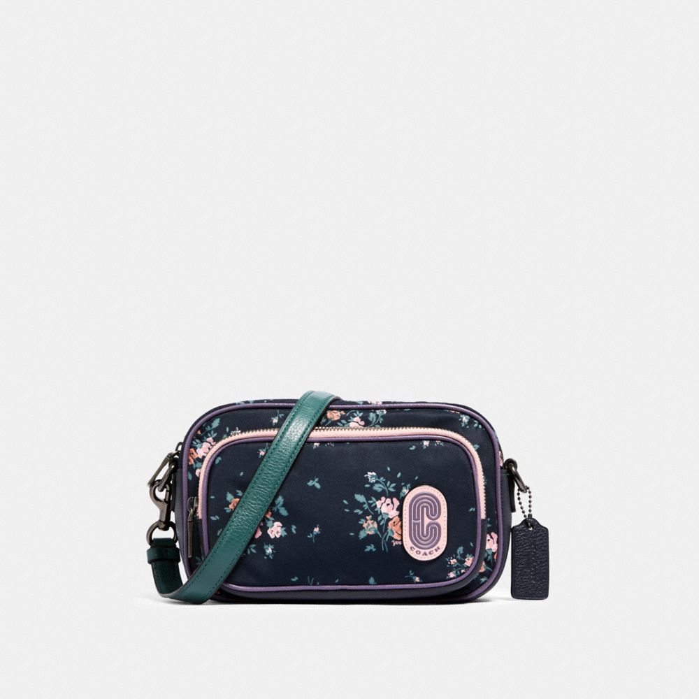 COURT CROSSBODY WITH ROSE BOUQUET PRINT - QB/MIDNIGHT MULTI - COACH 91020