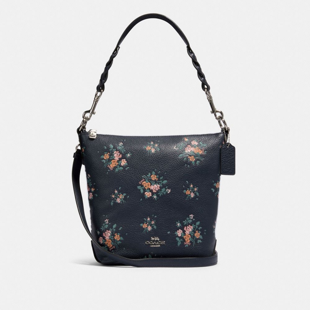 MINI ABBY DUFFLE WITH ROSE BOUQUET PRINT - 91022 - SV/MIDNIGHT MULTI