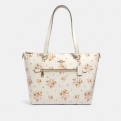COACH 91023 GALLERY TOTE WITH ROSE BOUQUET PRINT IM/CHALK-MULTI