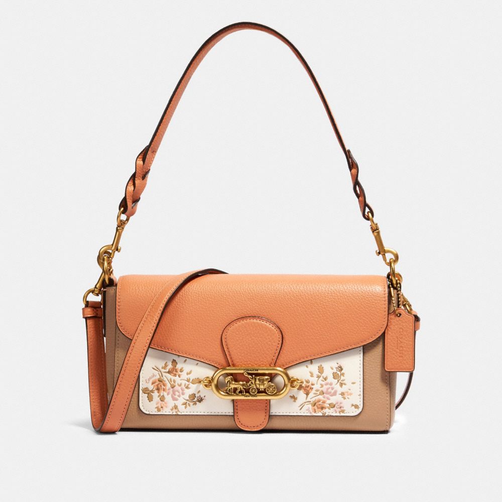 JADE SHOULDER BAG WITH ROSE BOUQUET PRINT - 91024 - OL/CHALK MULTI