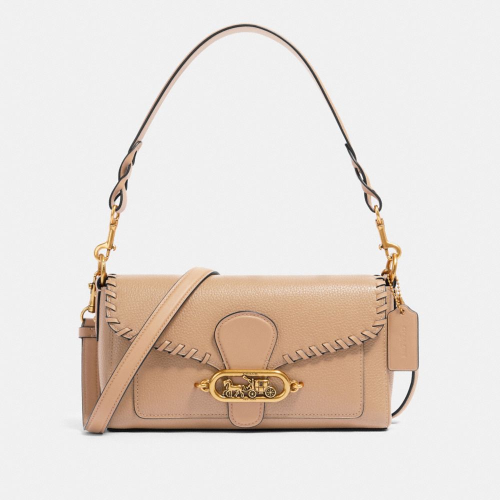 COACH 91025 - SMALL JADE SHOULDER BAG WITH WHIPSTITCH OL/TAUPE