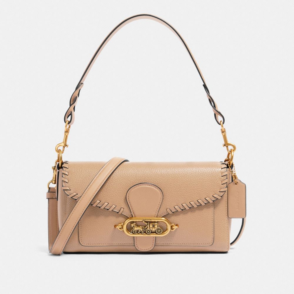 COACH 91025 SMALL JADE SHOULDER BAG WITH WHIPSTITCH OL/TAUPE