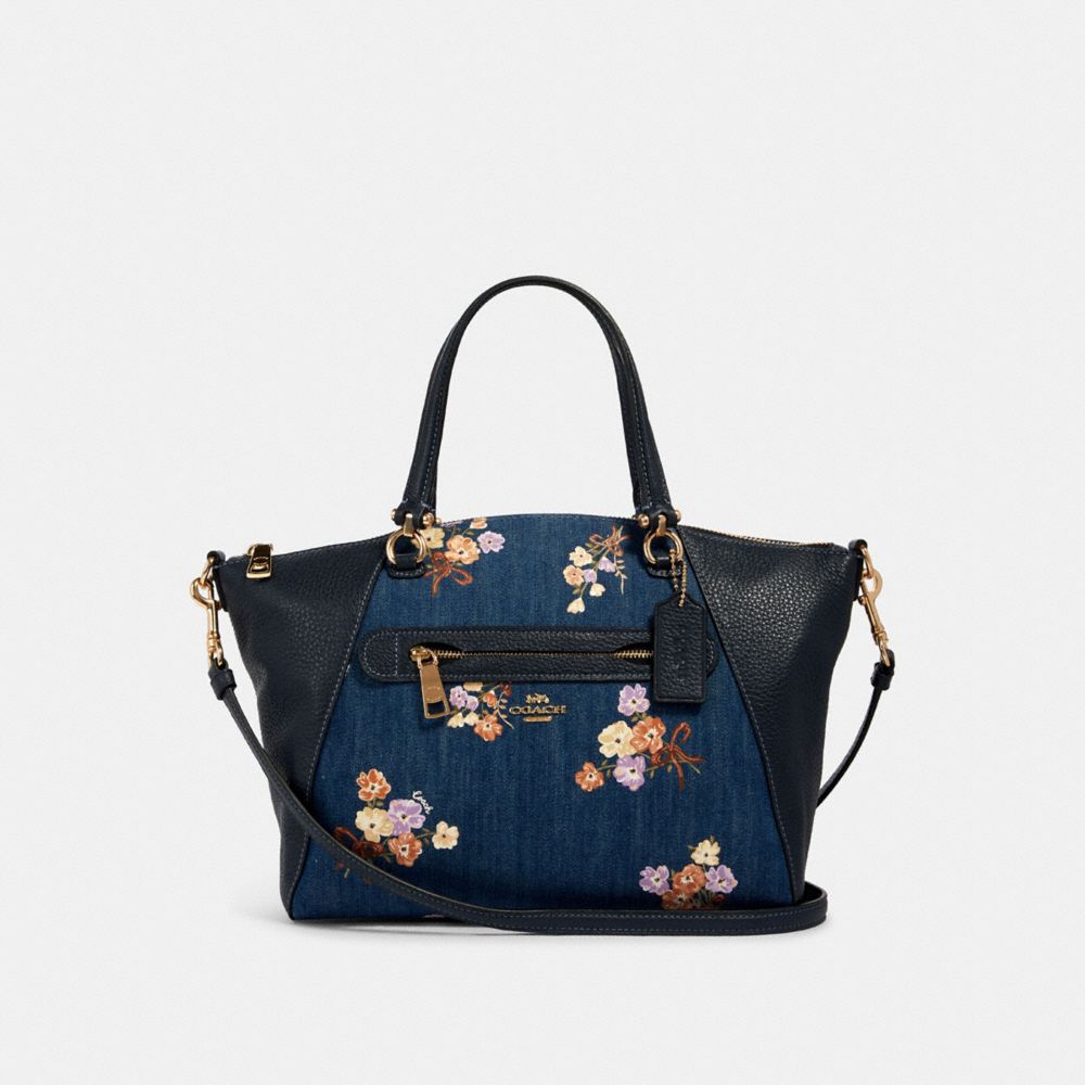 COACH 91045 - PRAIRIE SATCHEL WITH PAINTED FLORAL BOX PRINT IM/DENIM MULTI