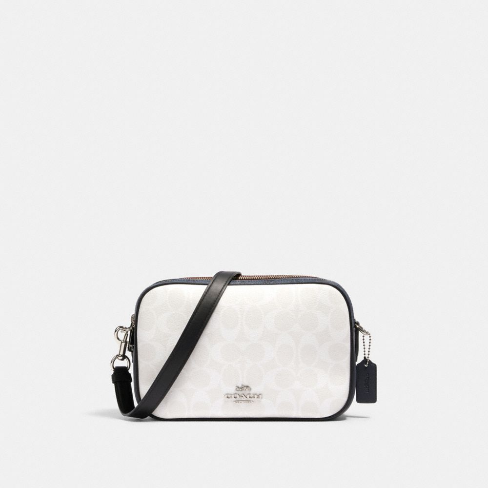 COACH JES CROSSBODY IN BLOCKED SIGNATURE CANVAS - SV/CHALK MULTI - 91077