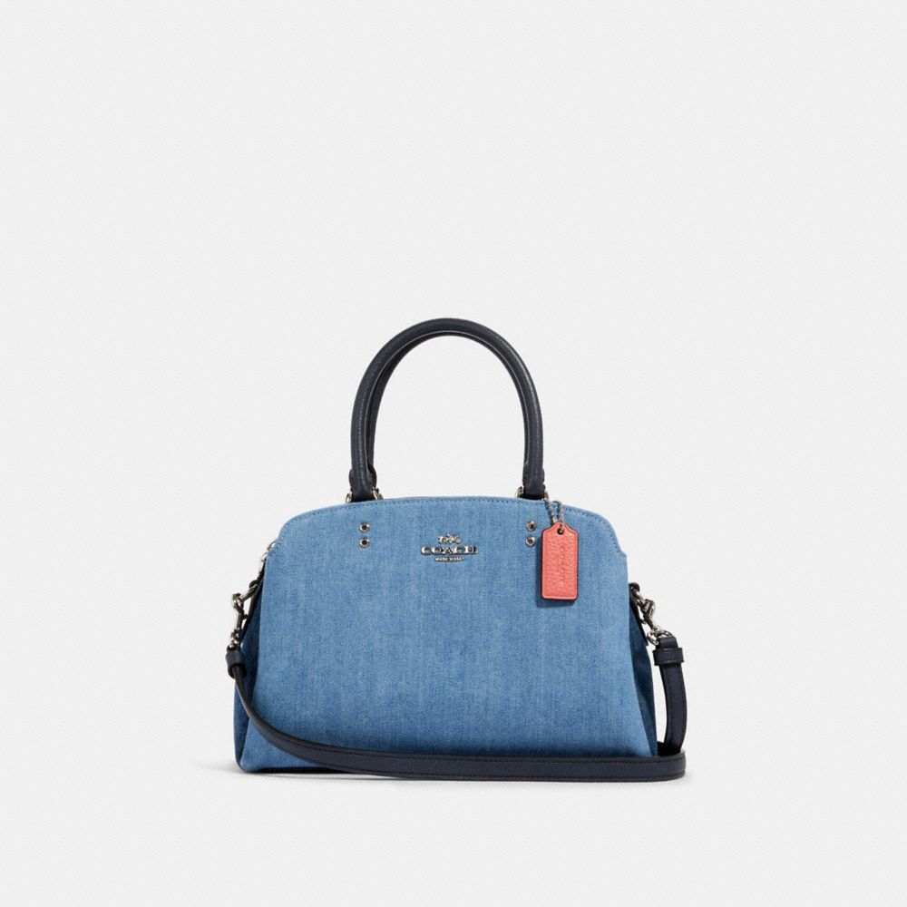 COACH MINI LILLIE CARRYALL - SV/DENIM MULTI - 91093