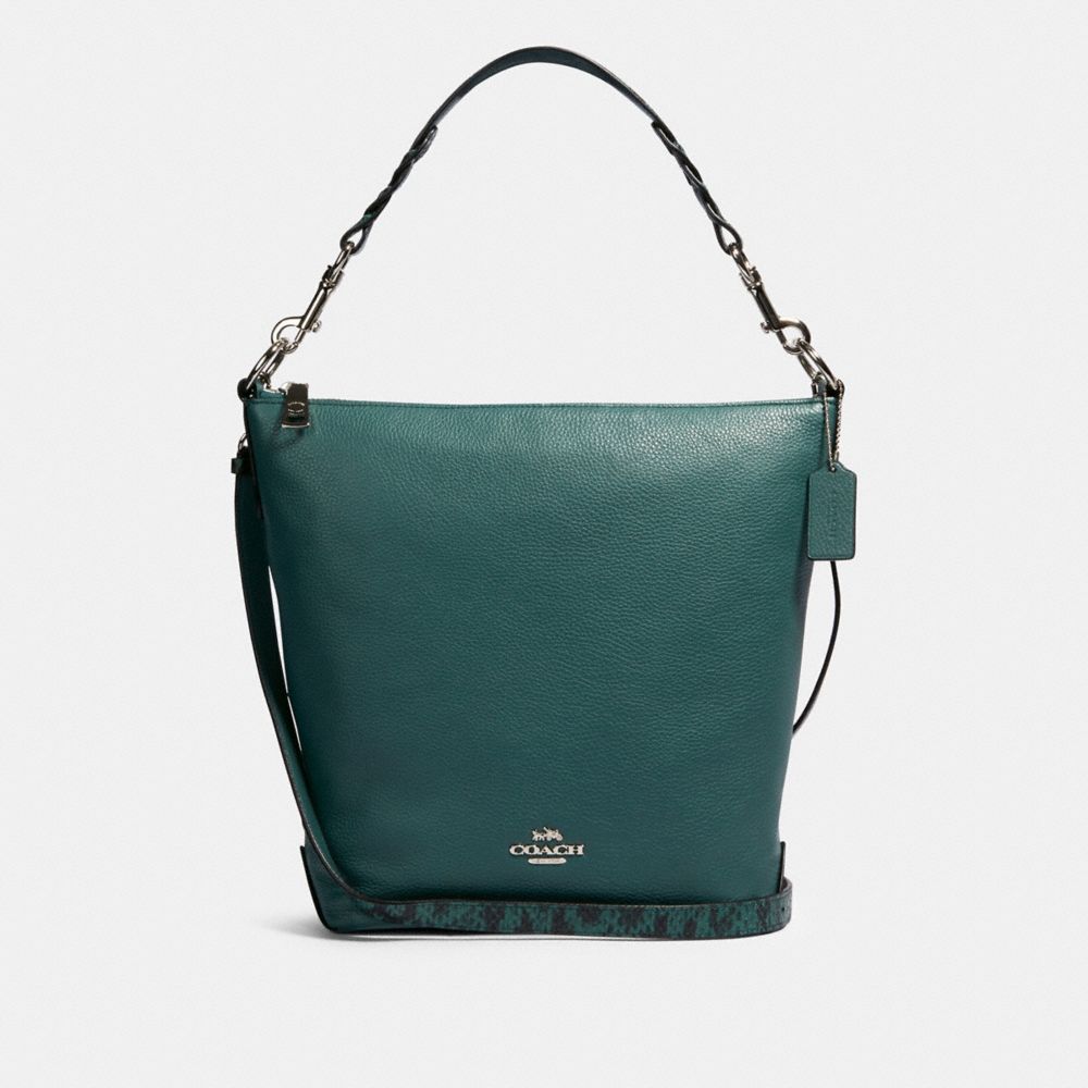 COACH 91102 Abby Shoulder Bag SV/DARK TURQUOISE