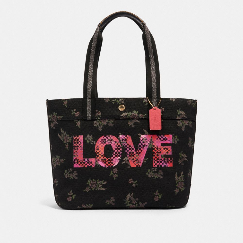 COACH 91106 - TOTE WITH JASON NAYLOR GRAPHIC IM/BLACK MULTI