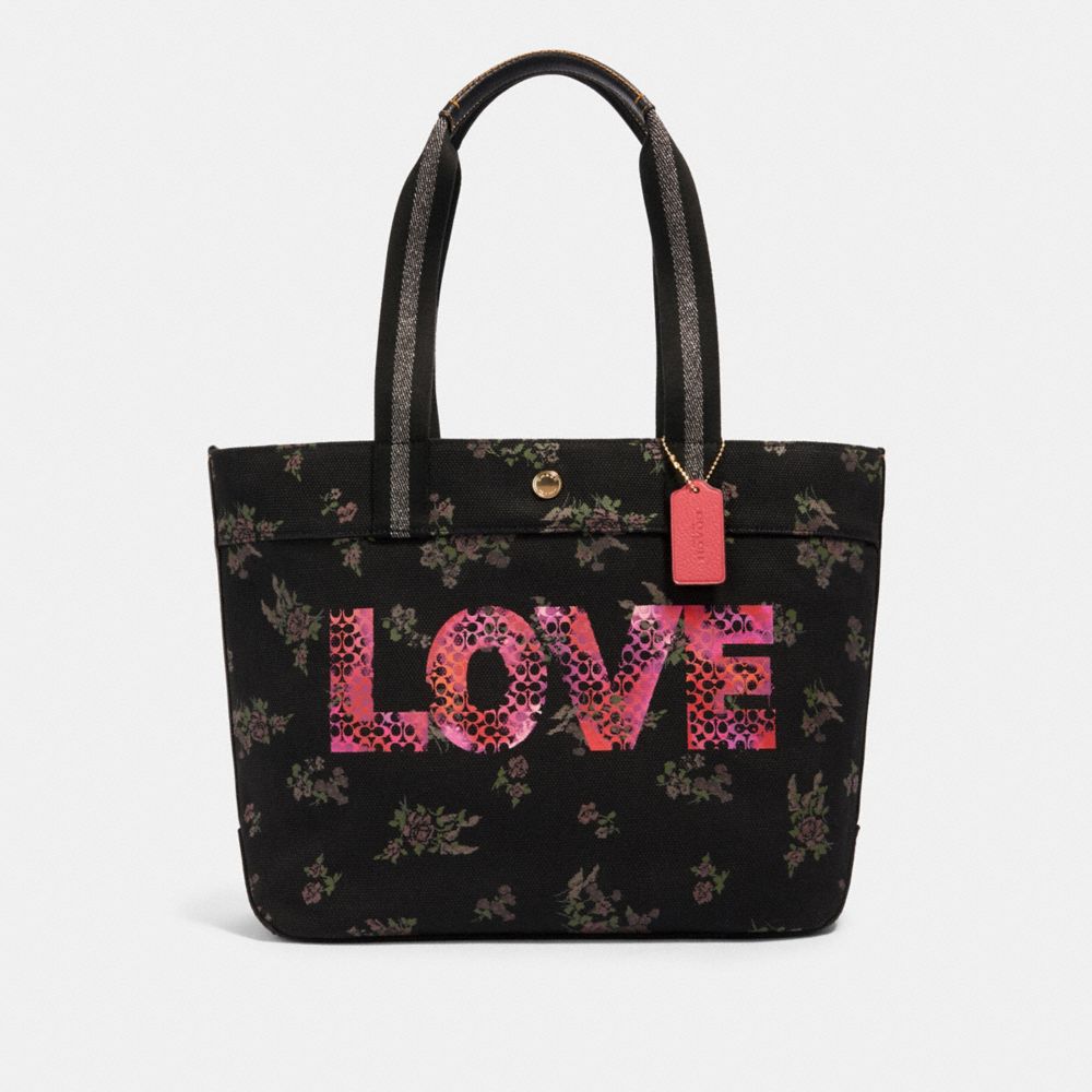 COACH 91106 Tote With Jason Naylor Graphic IM/BLACK MULTI