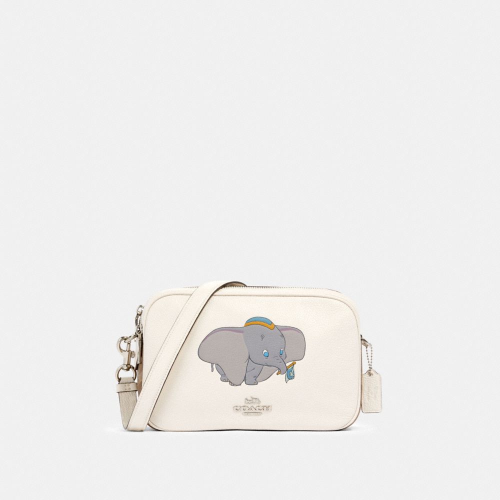 DISNEY X COACH JES CROSSBODY IN SIGNATURE CANVAS WITH DUMBO - SV/CHALK KHAKI MULTI - COACH 91118