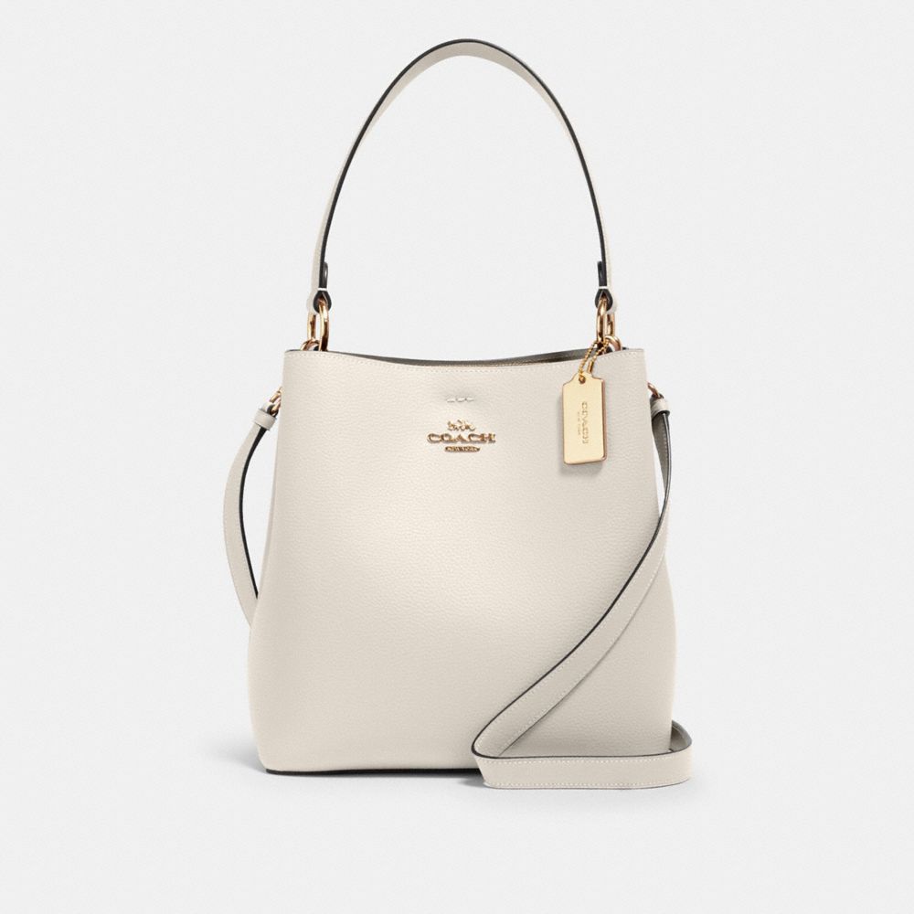 COACH 91122 - TOWN BUCKET BAG IM/CHALK LIGHT SADDLE