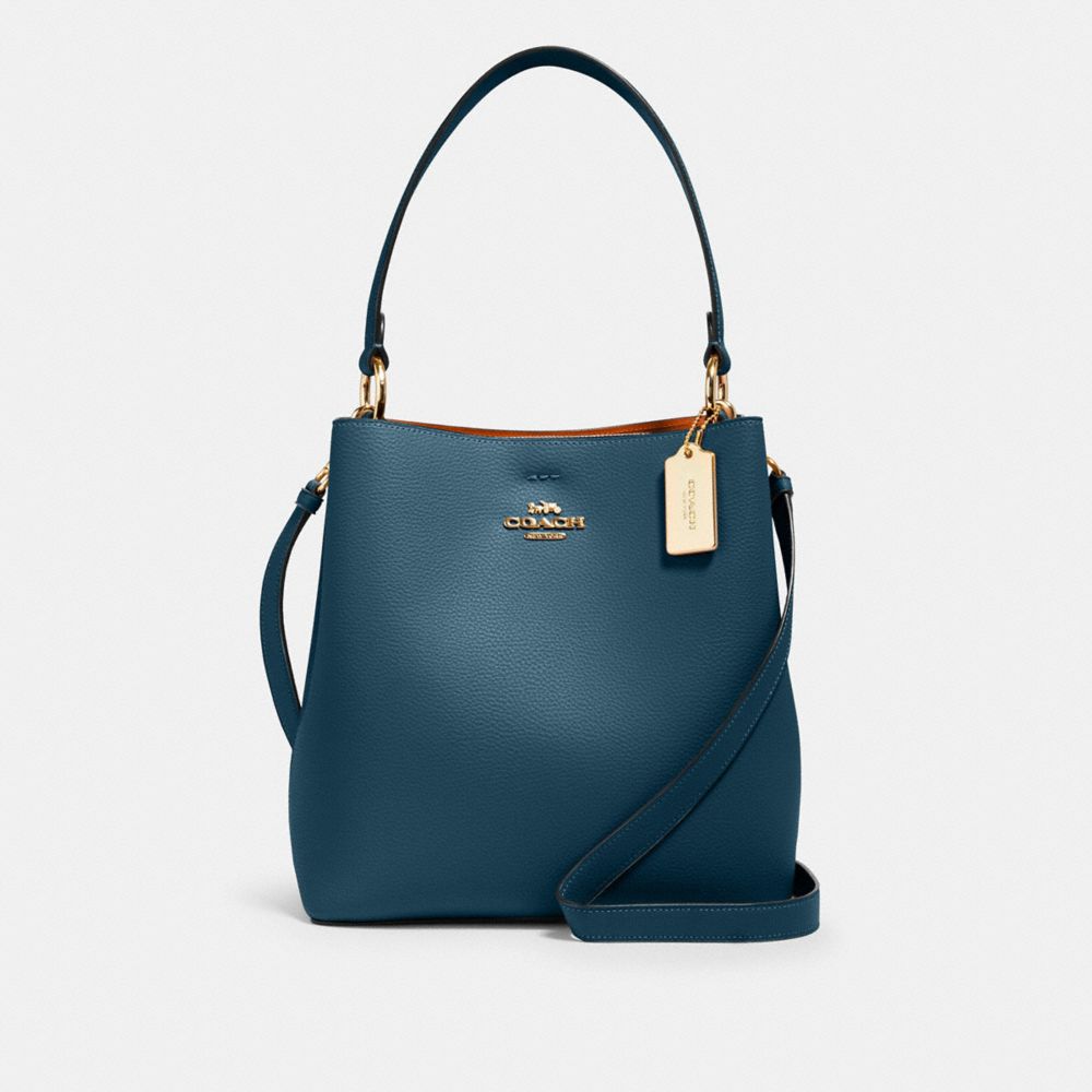 COACH 91122 Town Bucket Bag IM/PEACOCK/BUTTERSCOTCH