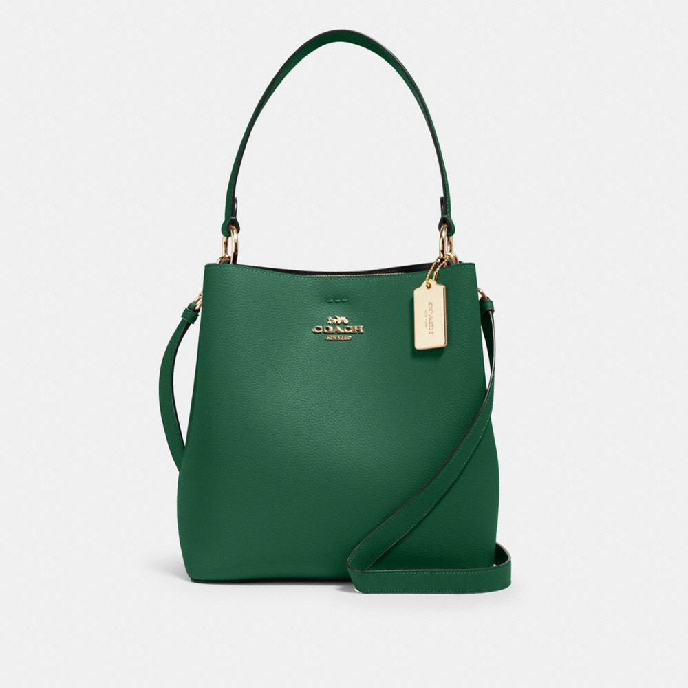 COACH 91122 Town Bucket Bag IM/KELLY GREEN/BLACK