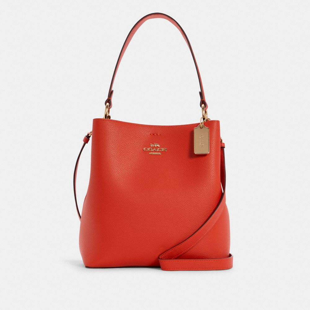 COACH TOWN BUCKET BAG - IM/MANGO/WINE - 91122