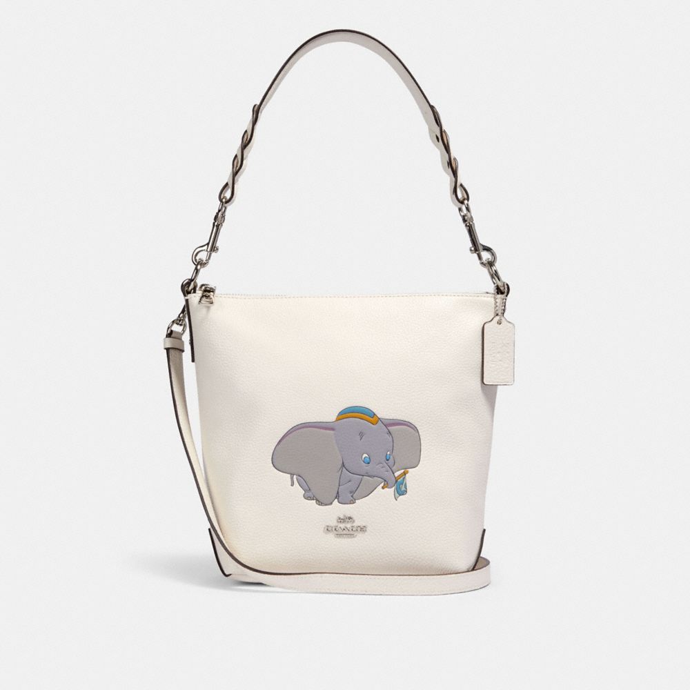 DISNEY X COACH MINI ABBY DUFFLE WITH DUMBO - 91123 - SV/CHALK MULTI