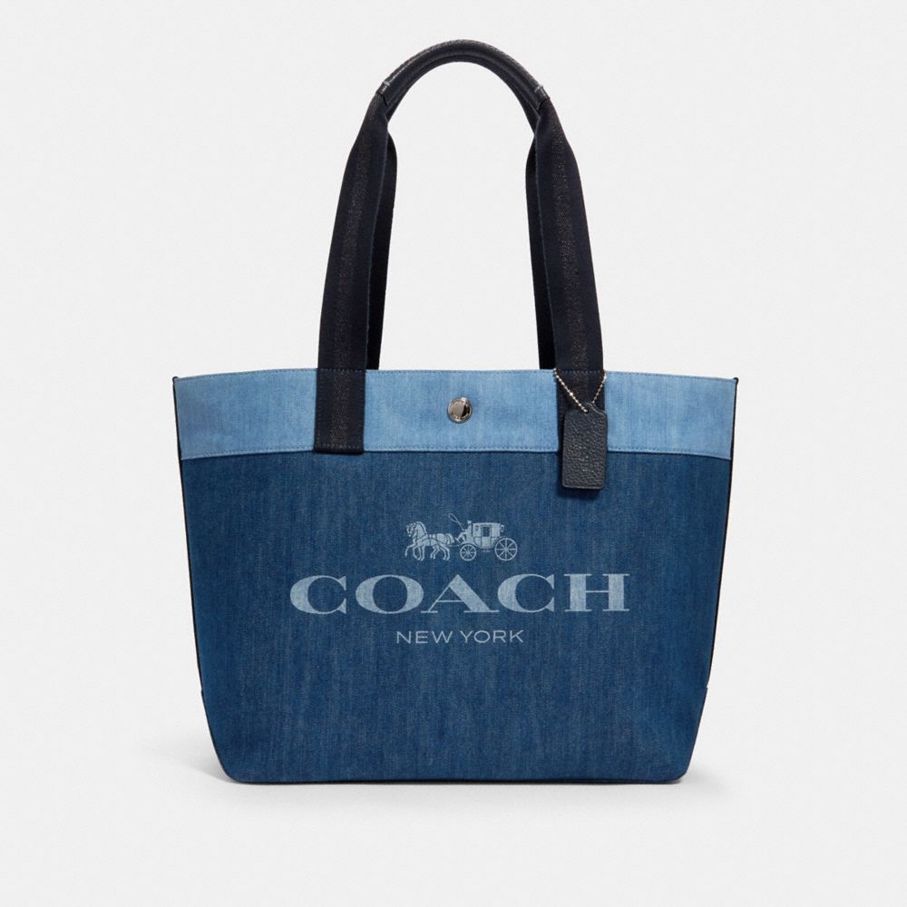 coach denim taylor tote