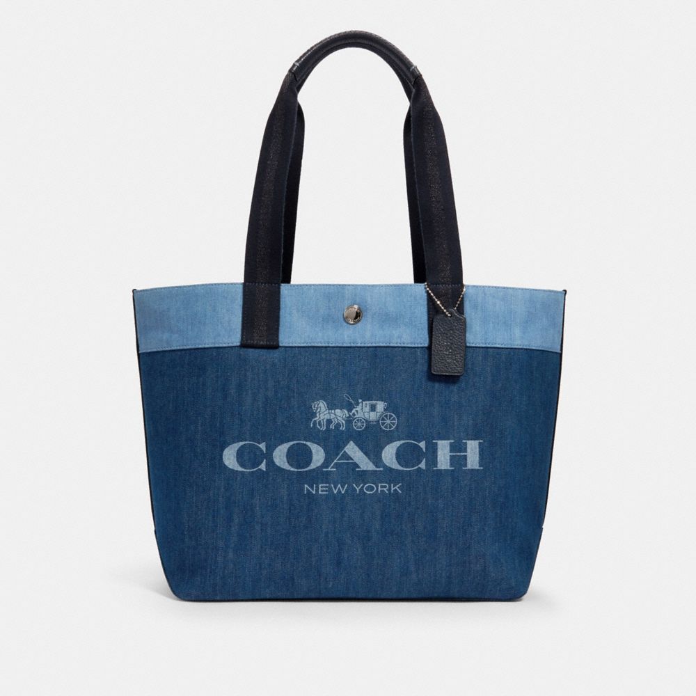 新作//直営店購入.新作//COACH/ホース アンド キャリッジ ドットトートバッグ.ブルー - www.icaten.gob.mx