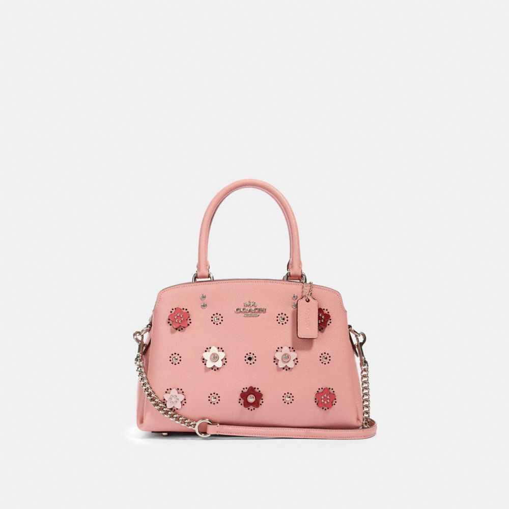 COACH 91142 MINI LILLIE CARRYALL WITH DAISY APPLIQUE SV/LIGHT-BLUSH-MULTI