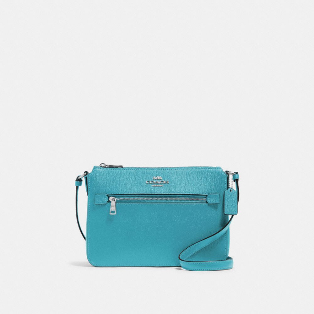 COACH GALLERY FILE BAG - SV/AQUA - 91148