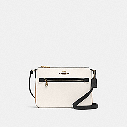 COACH 91149 Gallery File Bag In Colorblock IM/CHALK MULTI