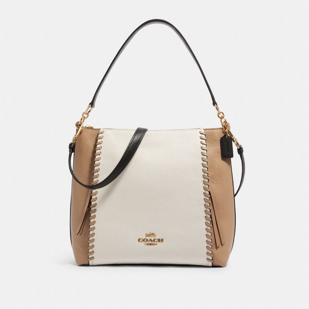 COACH 91156 Marlon Hobo In Colorblock With Whipstitch IM/CHALK MULTI