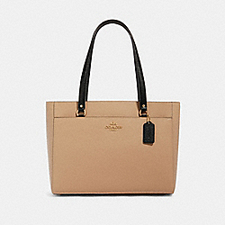 COACH 91165 Addison Tote In Colorblock IM/TAUPE MULTI