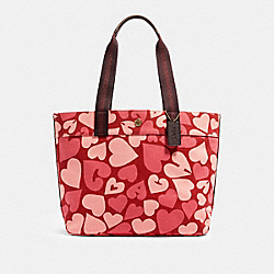 TOTE WITH COACH HEART PRINT - 91169 - IM/JASPER MULTI