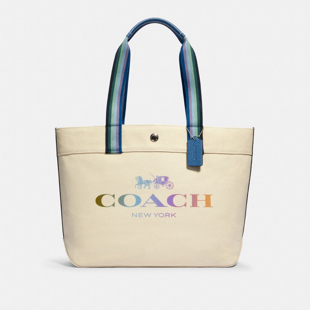 COACH 91170 - TOTE WITH COACH SV/NATURAL