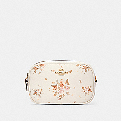 CONVERTIBLE BELT BAG WITH ROSE BOUQUET PRINT - IM/CHALK MULTI - COACH 91179