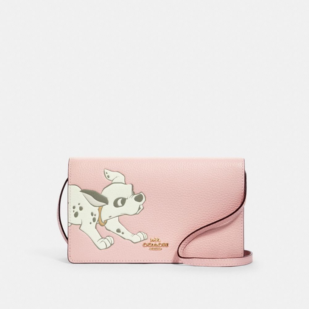 COACH DISNEY X COACH HAYDEN FOLDOVER CROSSBODY CLUTCH WITH DALMATIAN - IM/BLOSSOM - 91189