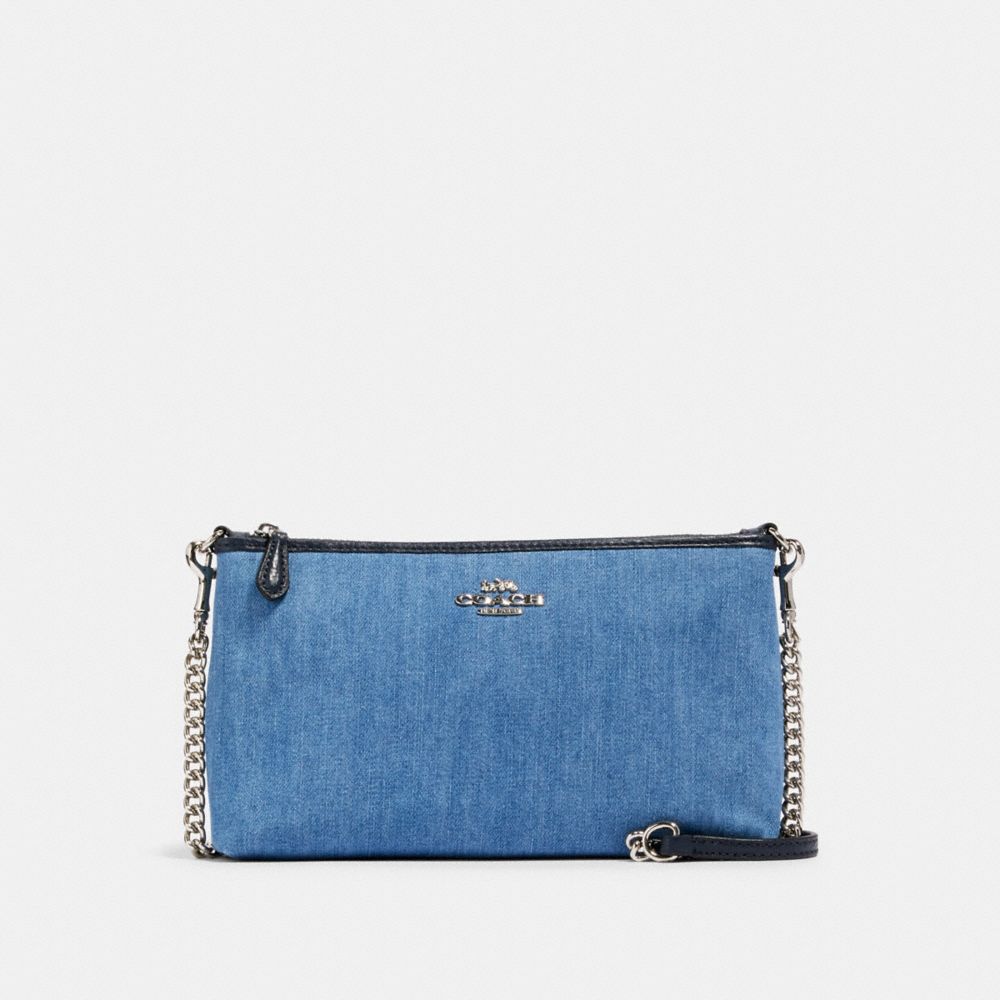 COACH 91195 - ZIP TOP CROSSBODY SV/DENIM MULTI