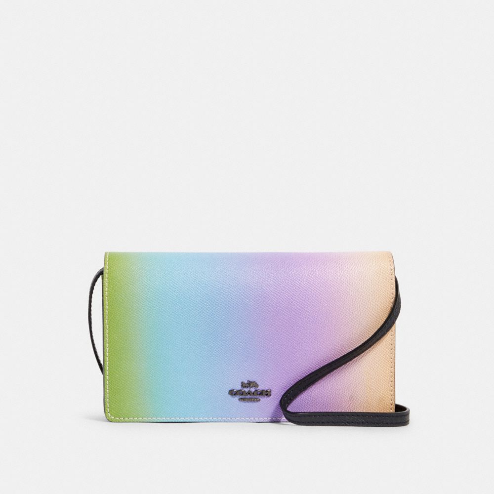 COACH HAYDEN FOLDOVER CROSSBODY CLUTCH WITH OMBRE - QB/MULTICOLOR - 91196