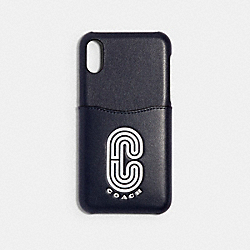 IPHONE X/XS CASE WITH REFLECTIVE COACH PATCH - 91221 - QB/MIDNIGHT NAVY MULTI