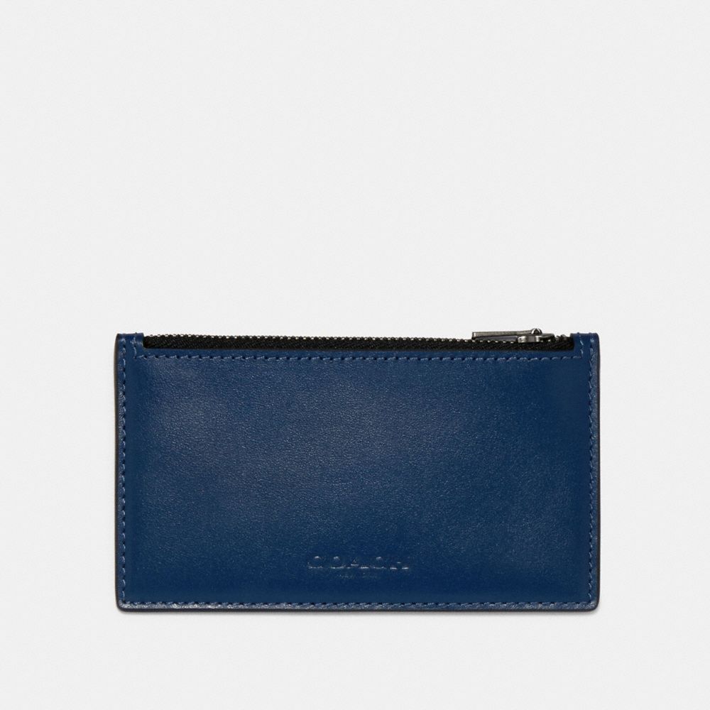 COACH ZIP CARD CASE IN COLORBLOCK - QB/BLUE MULTI - 91241