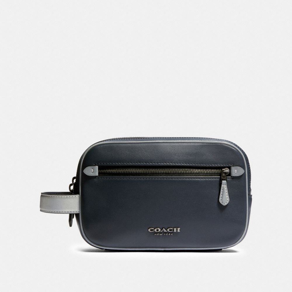 COACH 91251 DOUBLE ZIP OVERNIGHT KIT WITH REFLECTIVE DETAIL QB/MIDNIGHT NAVY MULTI