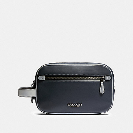 COACH DOUBLE ZIP OVERNIGHT KIT WITH REFLECTIVE DETAIL - QB/MIDNIGHT NAVY MULTI - 91251