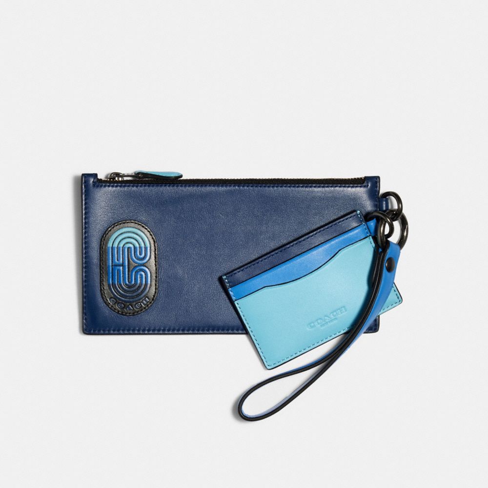 COACH 91263 - SLG TRIO IN COLORBLOCK WITH COACH PATCH QB/BLUE MULTI