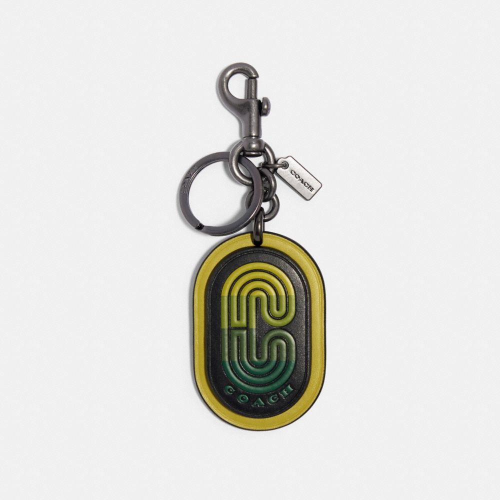 COACH COACH PATCH KEY FOB - QB/GREEN MULTI - 91310