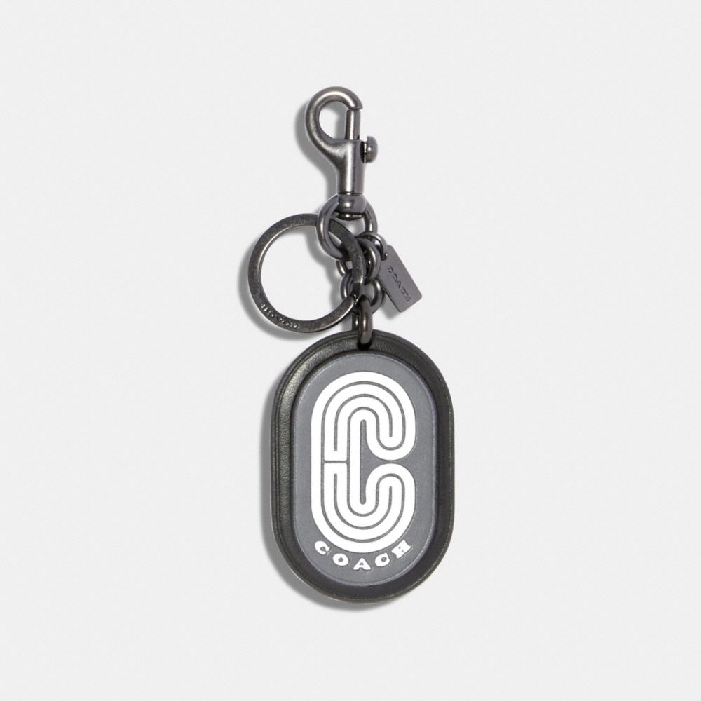 COACH COACH PATCH KEY FOB - QB/MIDNIGHT REFLECTIVE - 91314