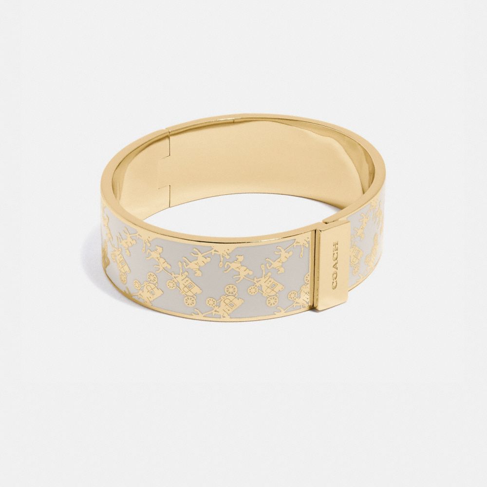Horse And Carriage Bangle - 91336 - GOLD/CHALK