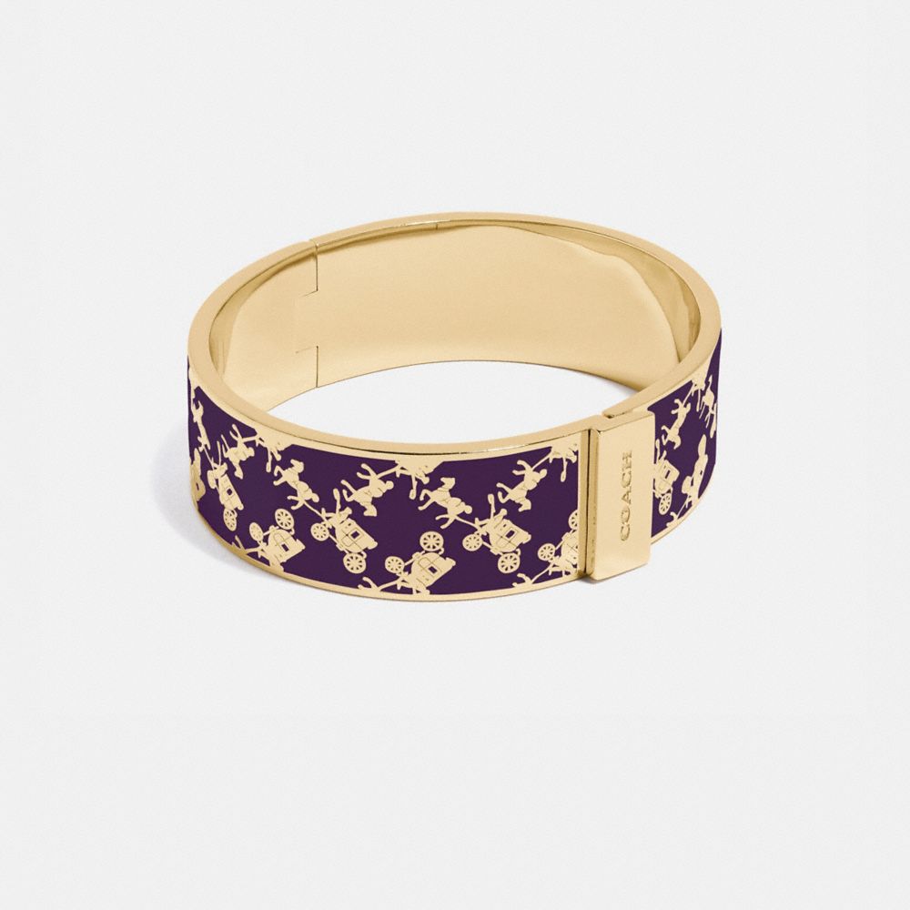 Horse And Carriage Bangle - 91336 - GOLD/PURPLE
