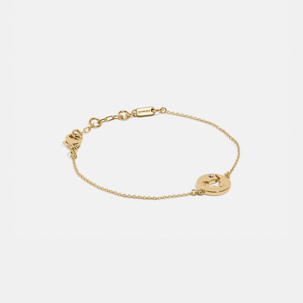 COACH REXY CUTOUT BRACELET - GOLD - 91353