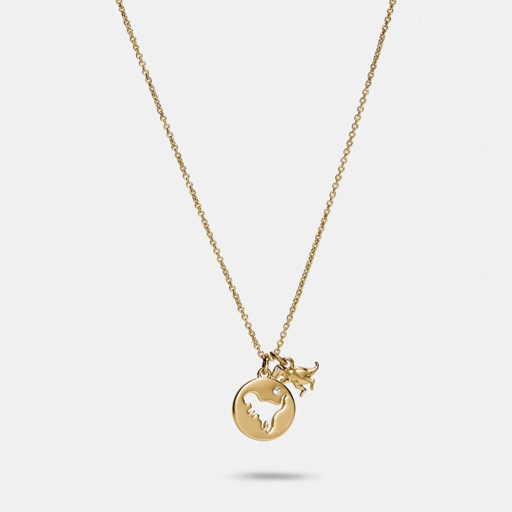 COACH 91354 Rexy Cutout Necklace GOLD