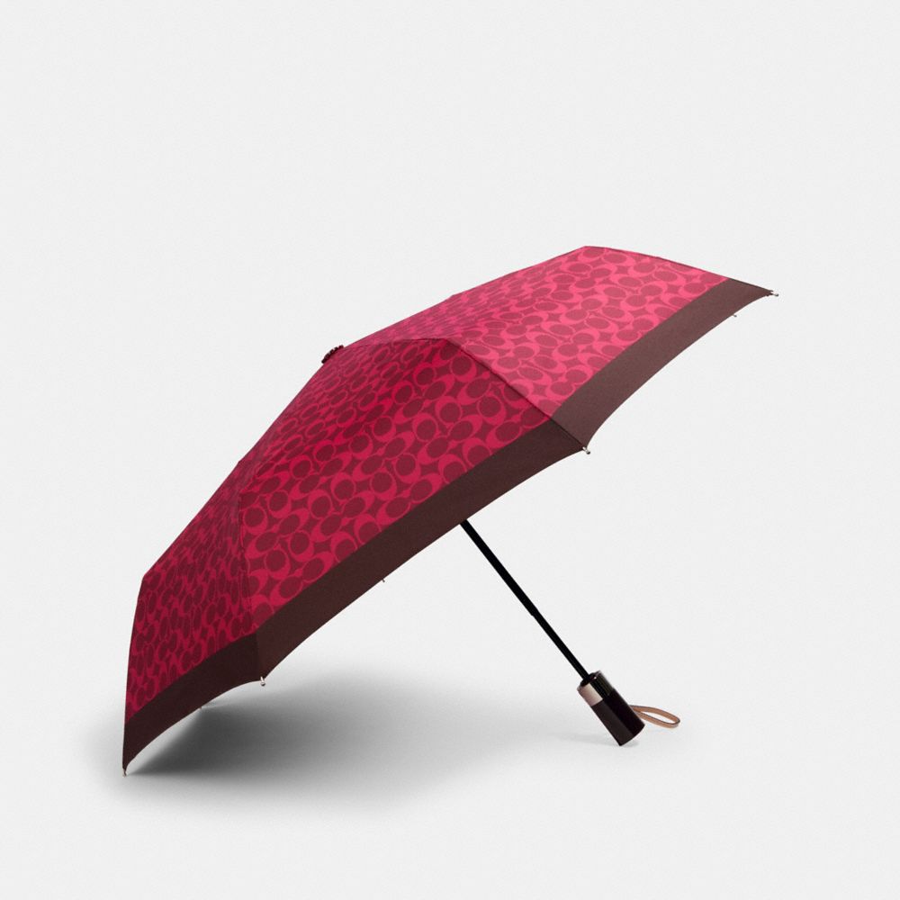 COACH 91361 - UMBRELLA IN FUN SIGNATURE PRINT MAGENTA