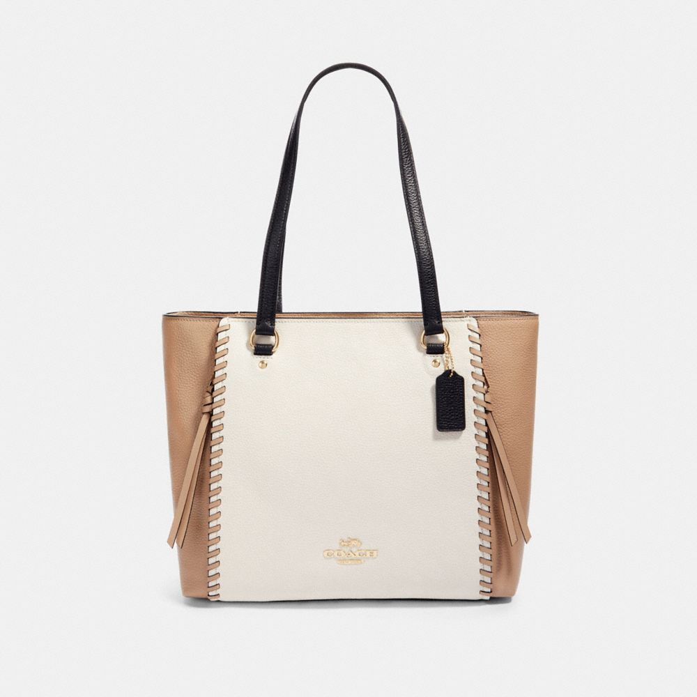 COACH 91389 Marlon Tote In Colorblock With Whipstitch IM/CHALK MULTI