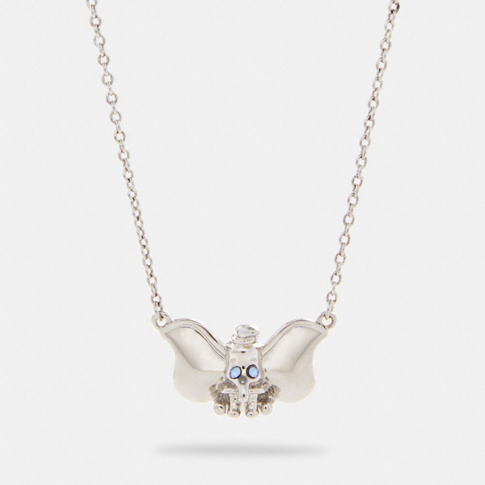 COACH 91401 DISNEY X COACH DUMBO PENDANT NECKLACE SILVER