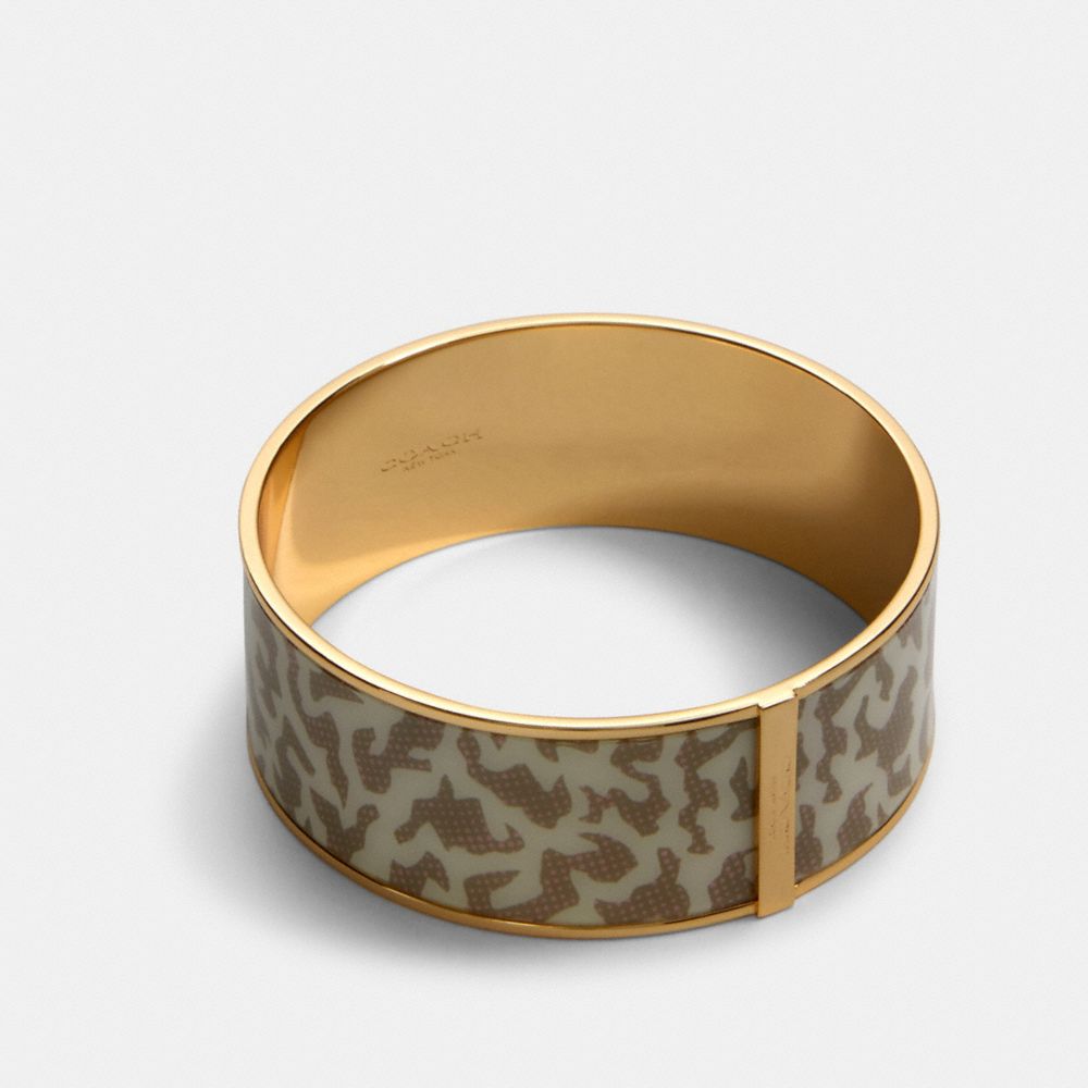 ANIMAL PRINT BANGLE - 91409 - GD/CHALK